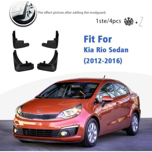 Mudflaps For Kia Rio Sedan 2012-2016 Front Rear 4pcs Mud Flap Mudguards car Accessories styline Mud Flap Fender Splash Guard