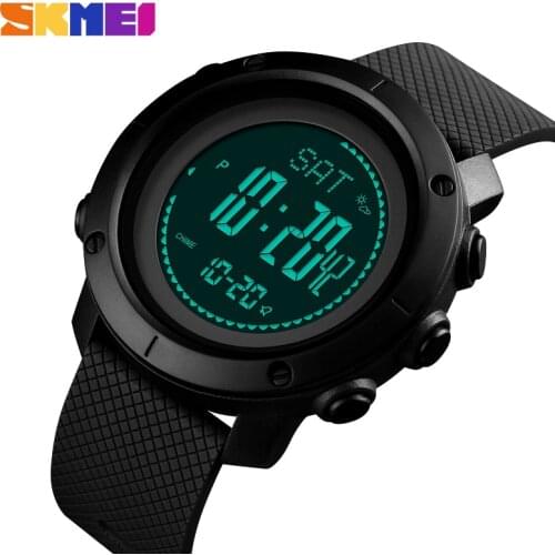 New SKMEI Mens Watches Spport Temperature Pressure Weather MeasurementStopwatch Altimeter Male Digital Clock Relogio Masculino