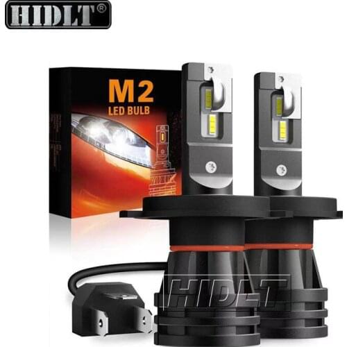 HIDLT 2PCS H4 LED Headlight Kit 12V 24V Mini Size Car Auto LED Headlamp Bulb White H7 H8 H11 9005 HB3 9006 HB4 M2 LED Fog Lamp