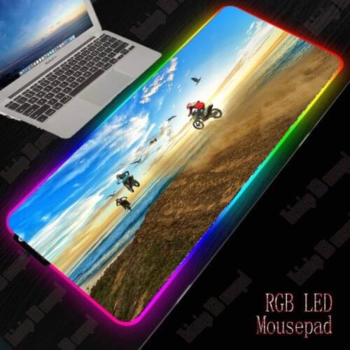 MRGBEST Sky Motocross Bikes Sea Gaming Mouse Pad Anti-slip Natural Rubber Computer Anime Mousepad Mat Speed Locking Edge Office