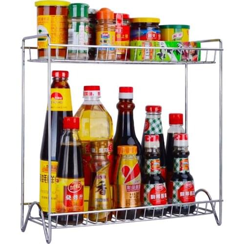 Kitchen Organizer Seasoning Shelf Iron Spice Rack Multifunction Kitchen Storage Rack Holder Easy to install for Kitchen Storage