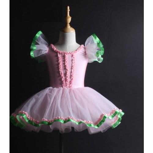 Fashion Princess For Girls Ballet Dress Pink Romantic Tutu Ballet Dancewear Ballerina Dress Kids Ballet Costumes Dance Clothes
