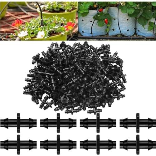 500PCS 1/4" Barbed Coupling Barb Fittings To Connect The End Of 1/4" Micro Tubing Drip Irrigation Straight Connectors T313