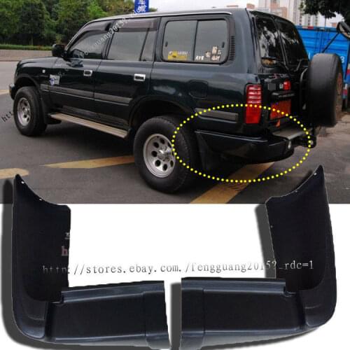 For Toyota Land cruiser LC80 FZJ80 1990-1997 2pcs ABS black Rear Bumper Spats Caps