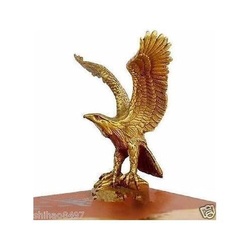 Small Bronze Brass Statue EAGLE/Hawk Figure figurine 4.5" High Garden Decoration 100% real Brass Bronze