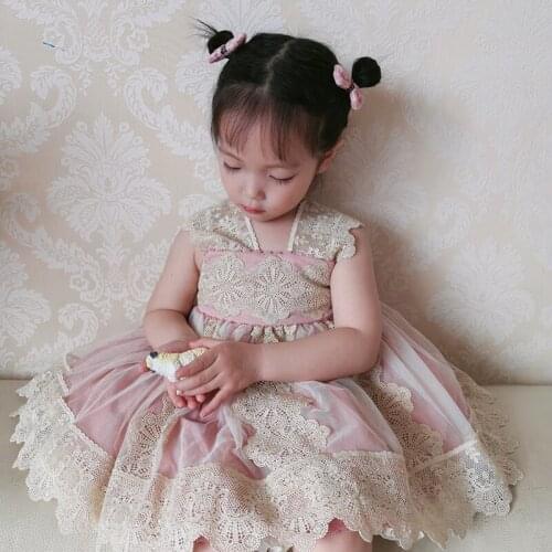 Summer New Children Day Spanish Princess Dress Little Girl Court Style Childrens Dress Kids Dresses for Girls Wedding Dress