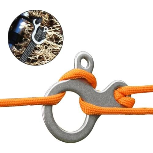 Outdoor Carabiner 3 Holes Multi-tool Buckle Quick Knotting Tool Rope Buckle Anti-slip Stainless Steel Carabiner For Climbing