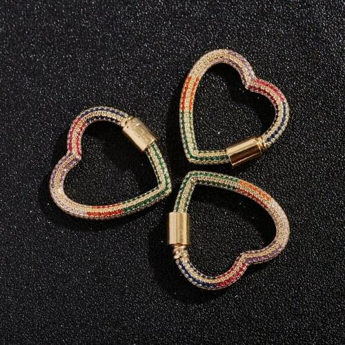 The New Multi-Style Gold Color Zircon Square Buckle Popular Necklace Pendant DIY Jewelry Accessories