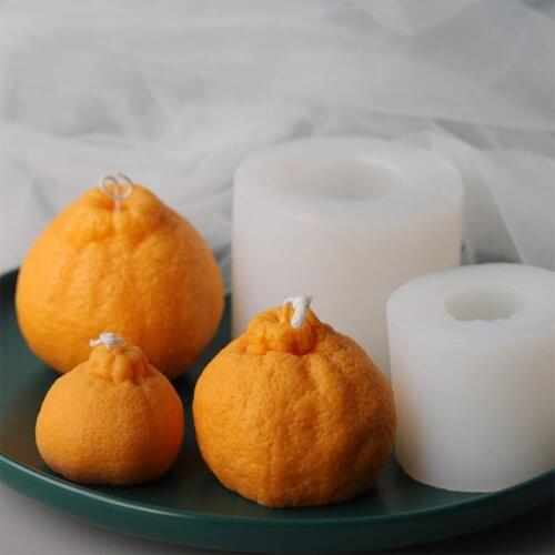 13MA Orange Fruit Candle Silicone Mold Fruit Shape Mousse Baking Molds for candle mak