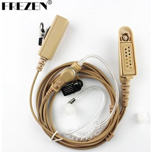 Covert Acoustic Tube Beige Flesh Color Earpiece Headset Mic for Motorola Walkie Talkie GP328 GP338 GP340 GP380 Two Way Radios