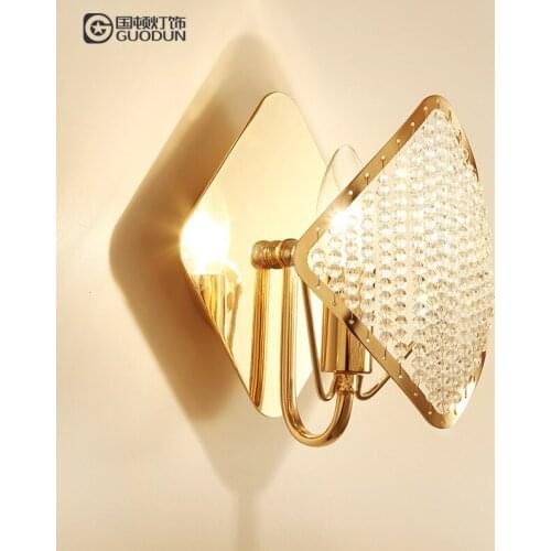 Modern Art High Grade Crystal Wall Lamp For Home Bedroom Living Room Decoration Indoor Lighting European Luxury Style