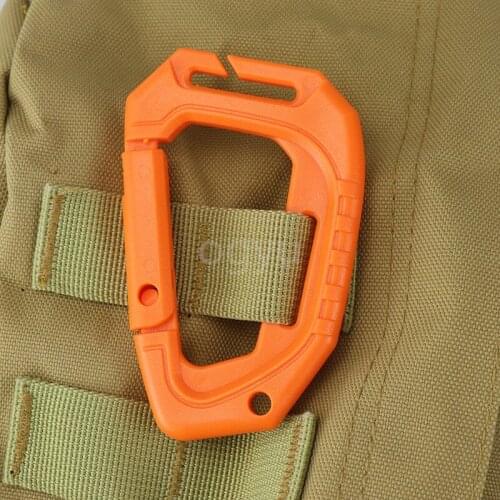 Key Chain Outdoor Carabiner Light Medium Tactical Plastic D Buckle Mountaineering Bag External Key D Buckle Practical Versatile
