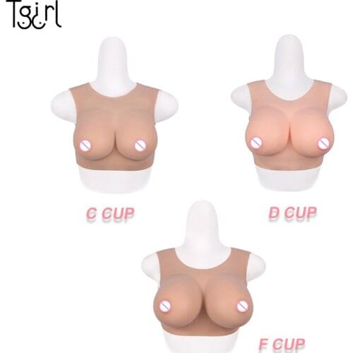 Tgirl C Cup D Cup F Cup Silicone Breast Forms Half Body Tight Suit Transgender Drag Queen Crossdresser