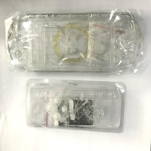 High quality For PSP3000 PSP 1000 2000 3000 Clear Transparant Console Shell Replacement Full Housing Cover Case With Buttons Kit