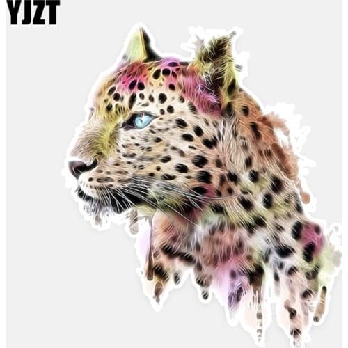 YJZT 12.3CM*14.5CM Personalized Animal Leopard PVC Car Styling Car Sticker Decal 5-0705
