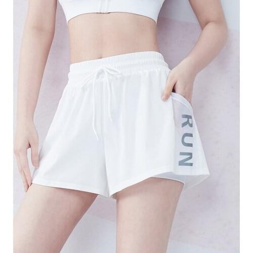 Willarde Women Mesh Yoga Shorts Summer Running Shorts Pocket Quick Dry Gym Clothing Loose Fake Two Fitness Shorts with Lining