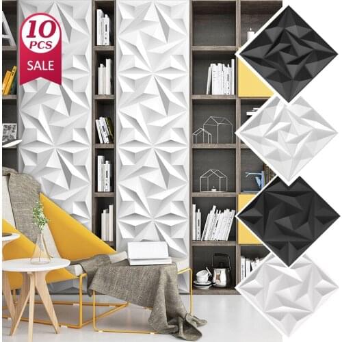10PCS/Lot 50x50cm 3D Wall Panel Living Room Sticker Wallpaper Bathroom Kitchen Mural Waterproof Home Decor Wallpaper for Walls