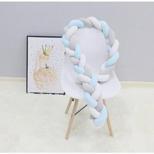 3M Length 3 Braided Crib Length Nodic Knot Handmade knot crib infant room decor Crib Safety Protection Pad Baby Bedding