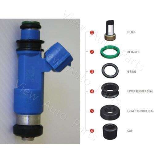 30 sets For Subaru WRX STI BLUE 565cc Fuel Injector Repair Kits including fuel injector filters plastic parts o ring VD-RK-0213