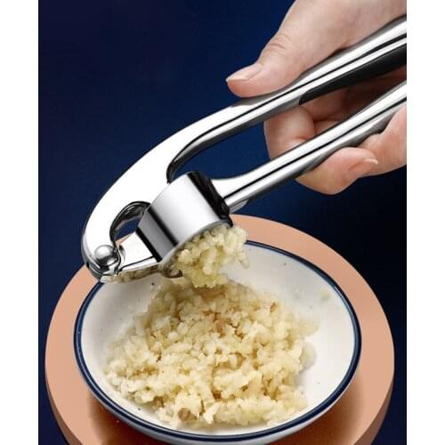 304 Stainless Steel Garlic Press Kitchen Gadget Tools Vegetables Accessories