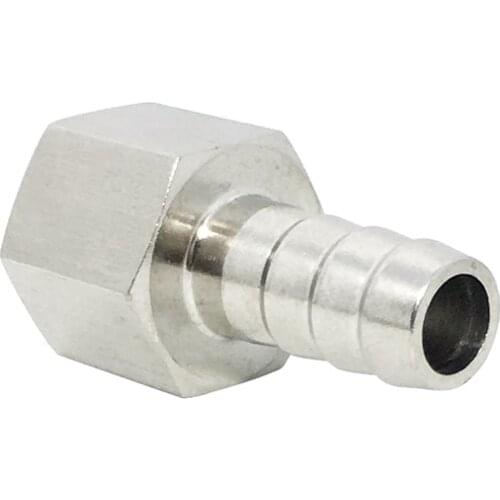 5Pcs 6mm Hose Barb Tail To 1/2" Inch BSP Female Thread Connector Joint Pipe Fitting SS 304 Stainless Steel Coupler Adapter