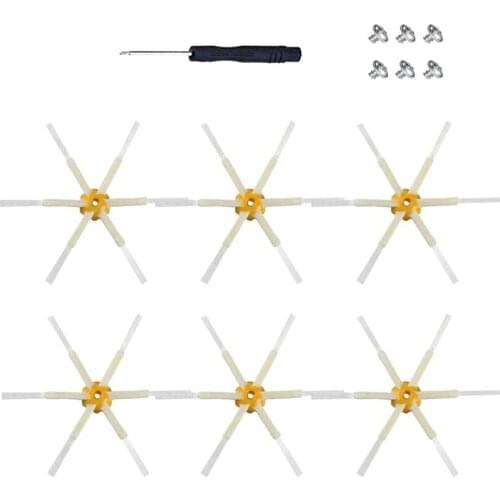 6Pcs Replacement Spining Side Brush 6-Armed For Irobot Roomba 500 600 700 Series 550 560 630 650 760 770 780 790 Vacuum