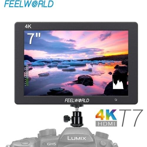 Feelworld T7 7 Inch IPS 1920x1200 HDMI on Camera Field Monitor Support 4K Input Output Video Monitor for DSLR Canon Nikon Sony