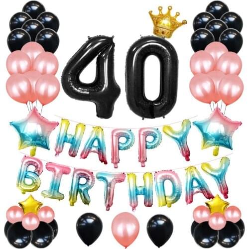 Letters HAPPY BIRTHDAY Foil Balloons Birthday Party Decoration colorful Alphabet Air Balloon parties Supplies