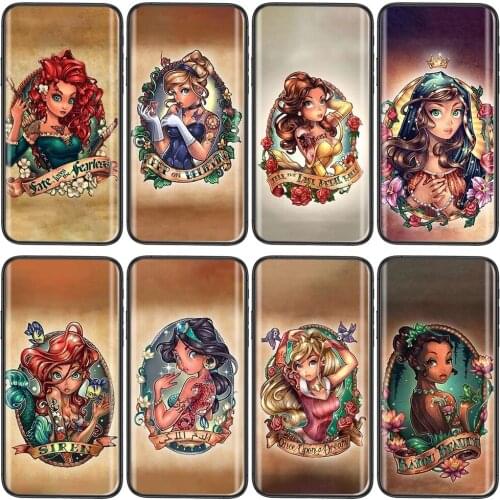 Tattoos Princess Stylish Soft TPU Fashion Original for Huawei Honor V40 10X Lite Case Honor 8x 9s 10 20 Lite 10i 20i 30 9A 8X