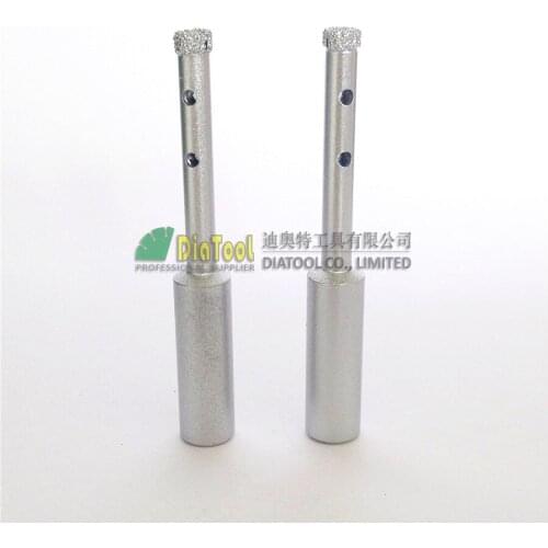 DIATOOL 2pcs Dia 6mm Professional Quality Vacuum Brazed Diamond Core Bits Round Shank Dry Or Wet Drilling Bits Diamond Hole Saw