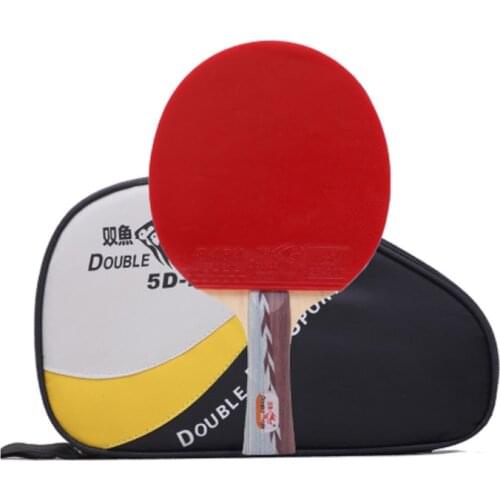 Double fish 5D-C 5D-E table tennis 7layers pure wood rackets racquet bat fast attack loop for amateur entertain players