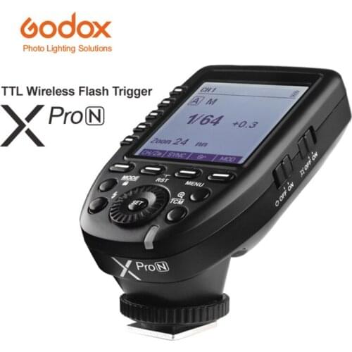 Godox Xpro-N 2.4G Wireless X system i-TTL II High-speed sync Flash Trigger with Big LCD Screen Transmitter For Nikon DSLR Camera