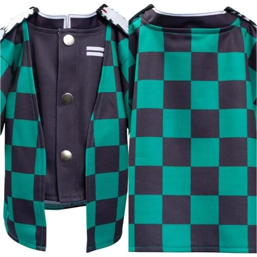 Demon Slayer Kamado Tanjirou Pet Cosplay Costumes Halloween Carnival Suit
