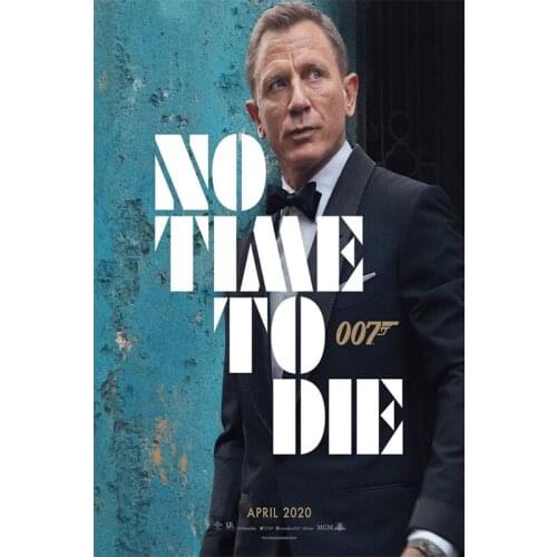 L0124 No Time to Die Movie Silk Fabric Poster Art Decor Indoor Painting Gift