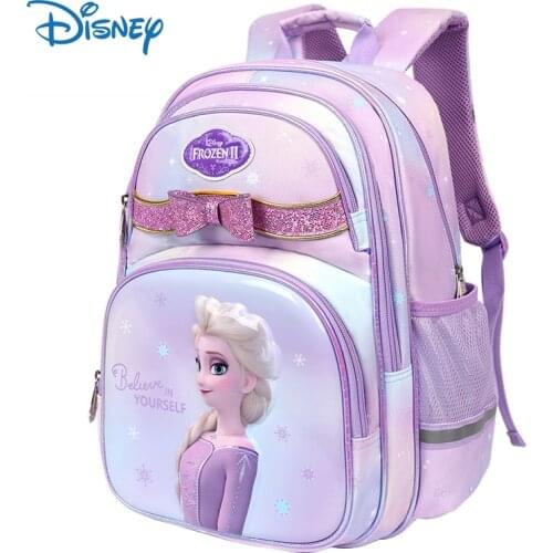 Disney Princess Backpack Frozen Elsa Anna Girls School Bag Girl Baby Backpacks For Baby Girl Kids Bags With bow-knot