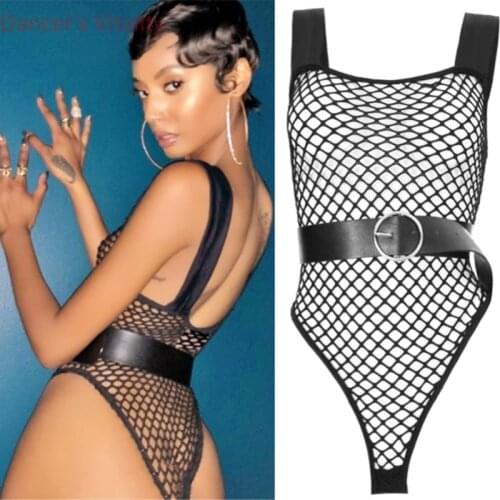 Hot Bar Lady Pole Dancing Sexy Dancewear Costume Discoteca DJ Jazz Performance Body Suit Fishnet Stockings Clothes Stage Wear