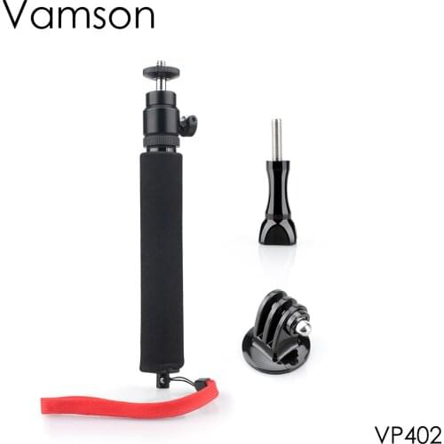 Vamson Selfie Stick for Gopro Hero 5 4 3+ for Xiaomi Camera Sponge Extendable Pole for Yi Action Camera VP402