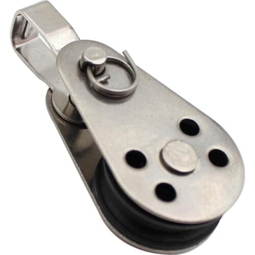 Stainless Steel Pulley Single Wheel Load Bearing Swivel Lifting Rope Pulley Sports Accessories