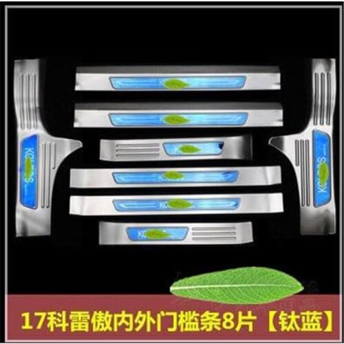 Car styling for Renault KOLEOS 2017 2018 External internal Paint Scuff Plate//Door Sill Rear bumper Protector Sill Auto parts