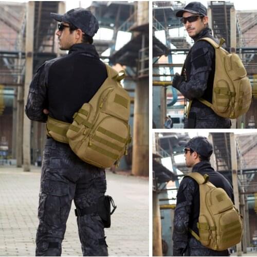 20-35L Tactical Sling Bag Waterproof Shoulder Sports Bag Tactical Military Backpacks Camping Outdoor Single Belt Chest Pack