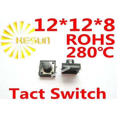 1000PCS SMD 12X12X8MM Tactile Tact Push Button Micro Switch Momentary ROHS