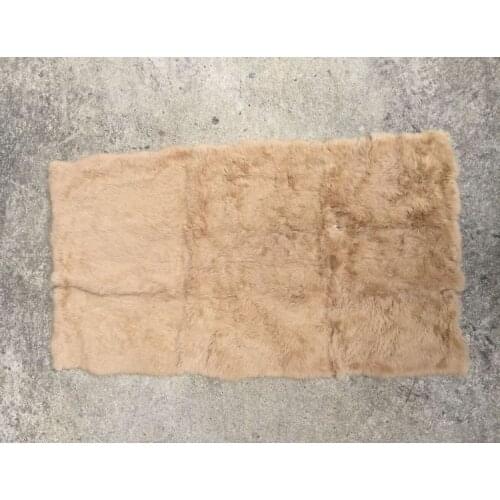Tan plate genuine rabbit fur size 50CM*110CM