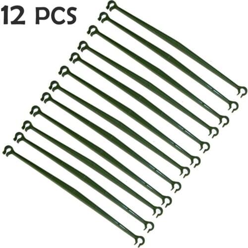 Creative 12Pcs Plastic Stake Arms Expandable Cucumber Tomato Planting Rack Grid Connector Cage Type Rods Plants Growth Tools