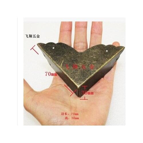 Corner Brackets Hardware accessories 7CM angle wooden antique gift packaging decoration hardware corner protection angle iron