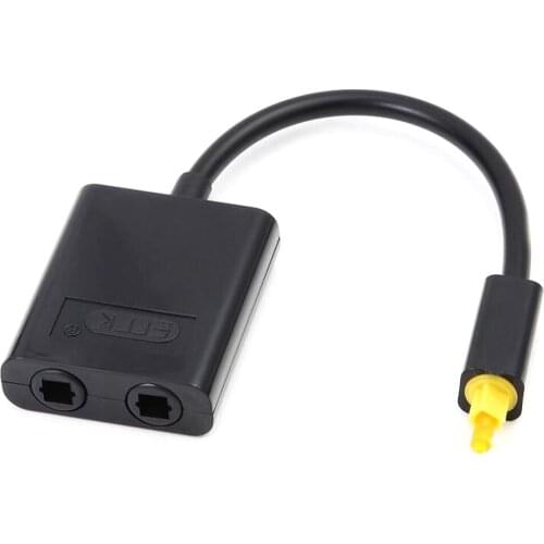High Quality 23CM Mini USB Audio Cable Digital Toslink Optical Fiber Audio 1 to 2 Female Splitter Adapter