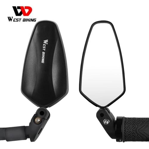 WEST BIKING Bicycle Rear View Mirror Cycling Wide HD Handlebar Reflectors Mirror Long And Short Handle For MTB Bike Accessories