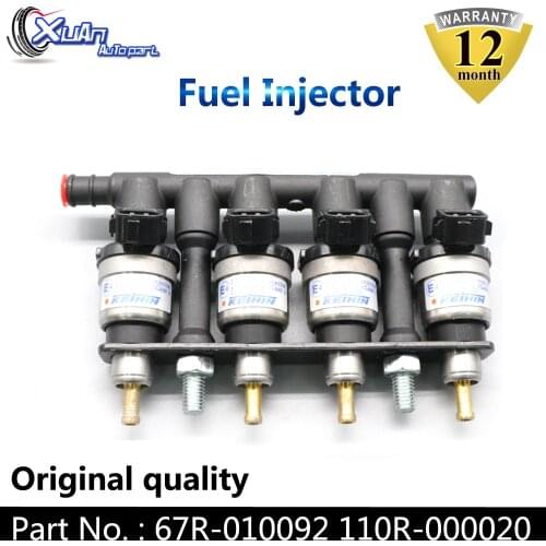 XUAN Original New 67R-010092 110R-000020 1 Set(4 In 1) Fuel Injectors Nozzle Fit for LPG/CNG Class 2 110R000020 67R010092