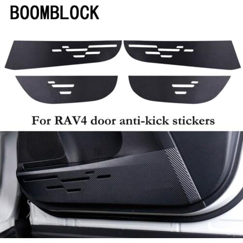 Car Door Protection Film Carbon Fiber Anti-kick Pads Frame Stickers For Toyota Rav4 RAV 4 2014 2015 2016 Car-styling Accessories