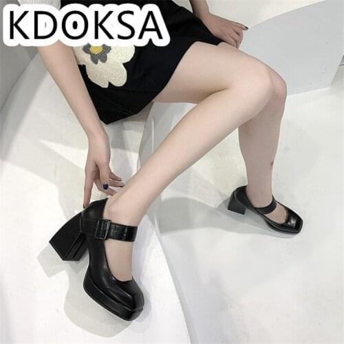 2021new catwalk high-heeled shoes women round head platform platform large size performance shoes women work shoes single shoes