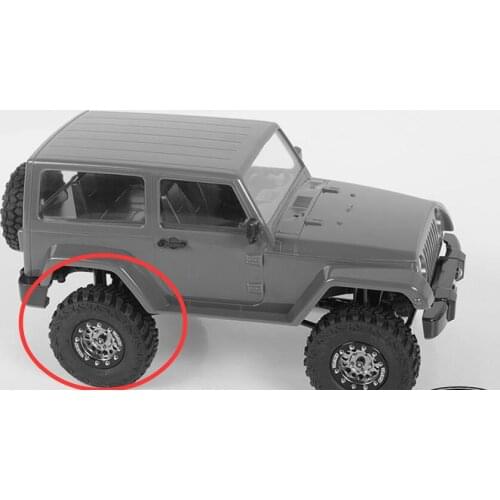 1/18 1/24 Scale RC Off Road Crawler Truck 1.0" Competition Beadlock Wheels for Gelande II RTR w/Black Rock Body Set (Z-RTR0037)
